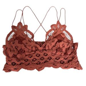 Free People Intimately FP Adella Longline Bralette Women’s Small Lace Romantic
